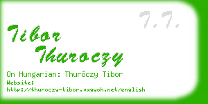 tibor thuroczy business card