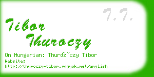 tibor thuroczy business card